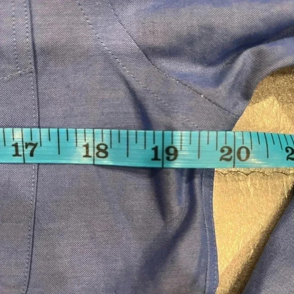 Men's Blue Dress Shirt - Picture 4 of 7